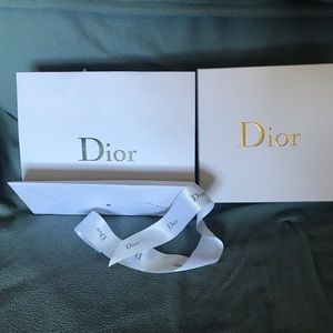 Authentic Dior shopping bag and gift box.